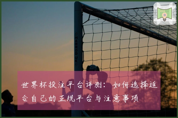 世界杯投注平台评测：如何选择适合自己的正规平台与注意事项